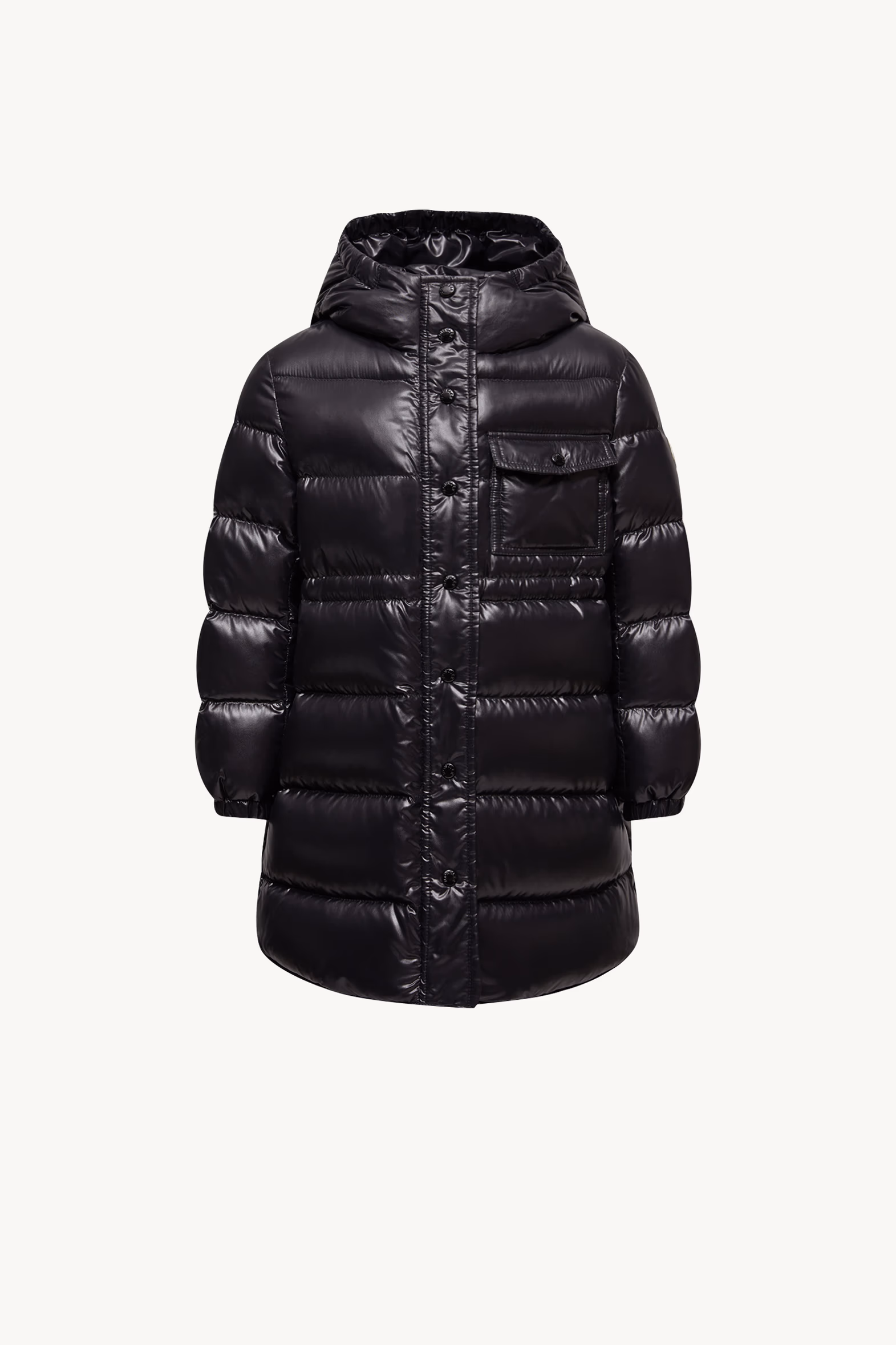 Dacca Hooded Down Jacket Girl Black Moncler 0